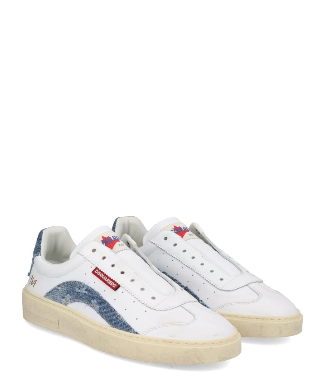 DSQUARED2 Мульти кожаные низкие кроссовки / кеды, фото 2