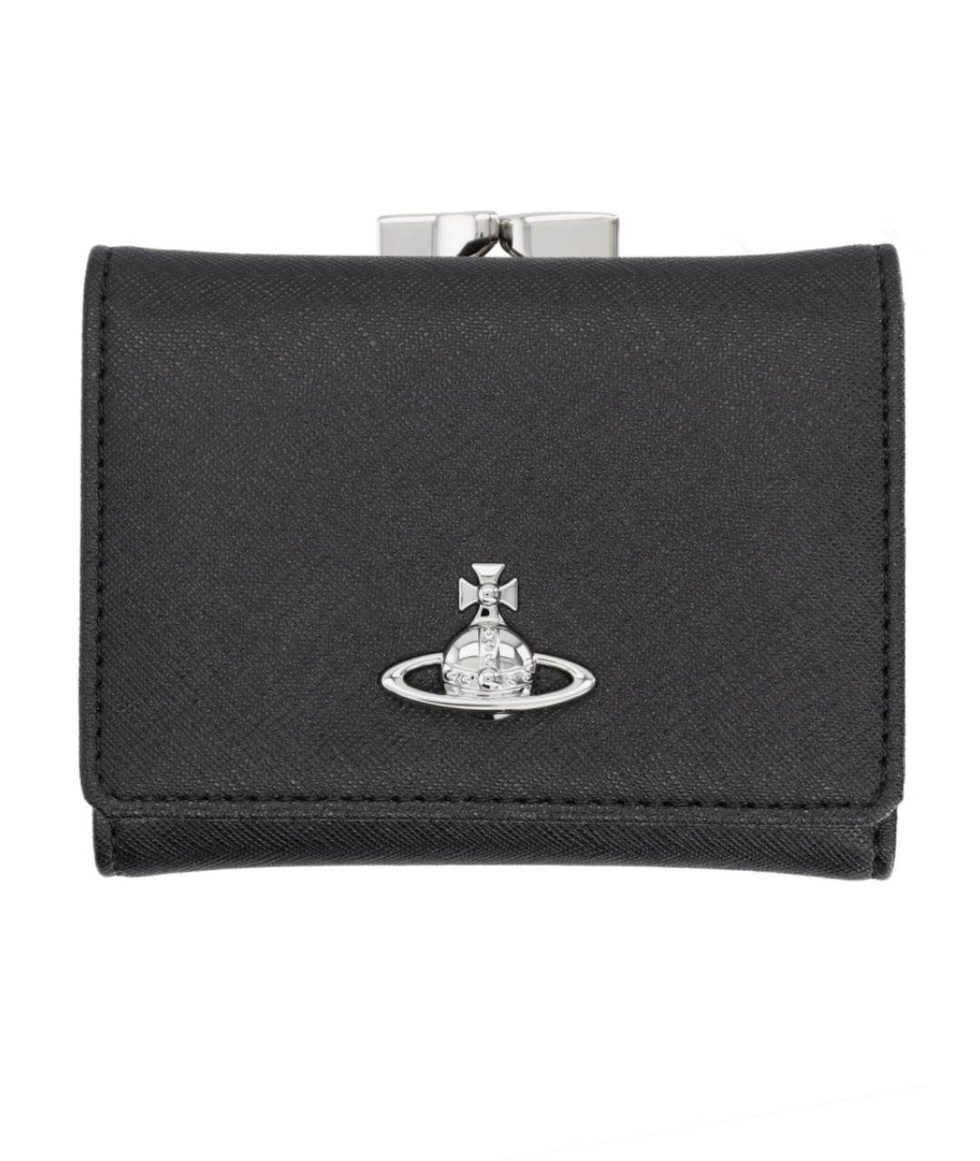 VIVIENNE WESTWOOD Черный полиуретановый кошелек, фото 1