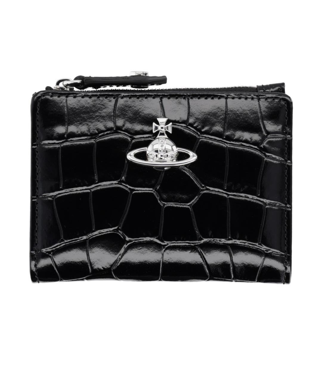 VIVIENNE WESTWOOD Черный кожаный кошелек, фото 1