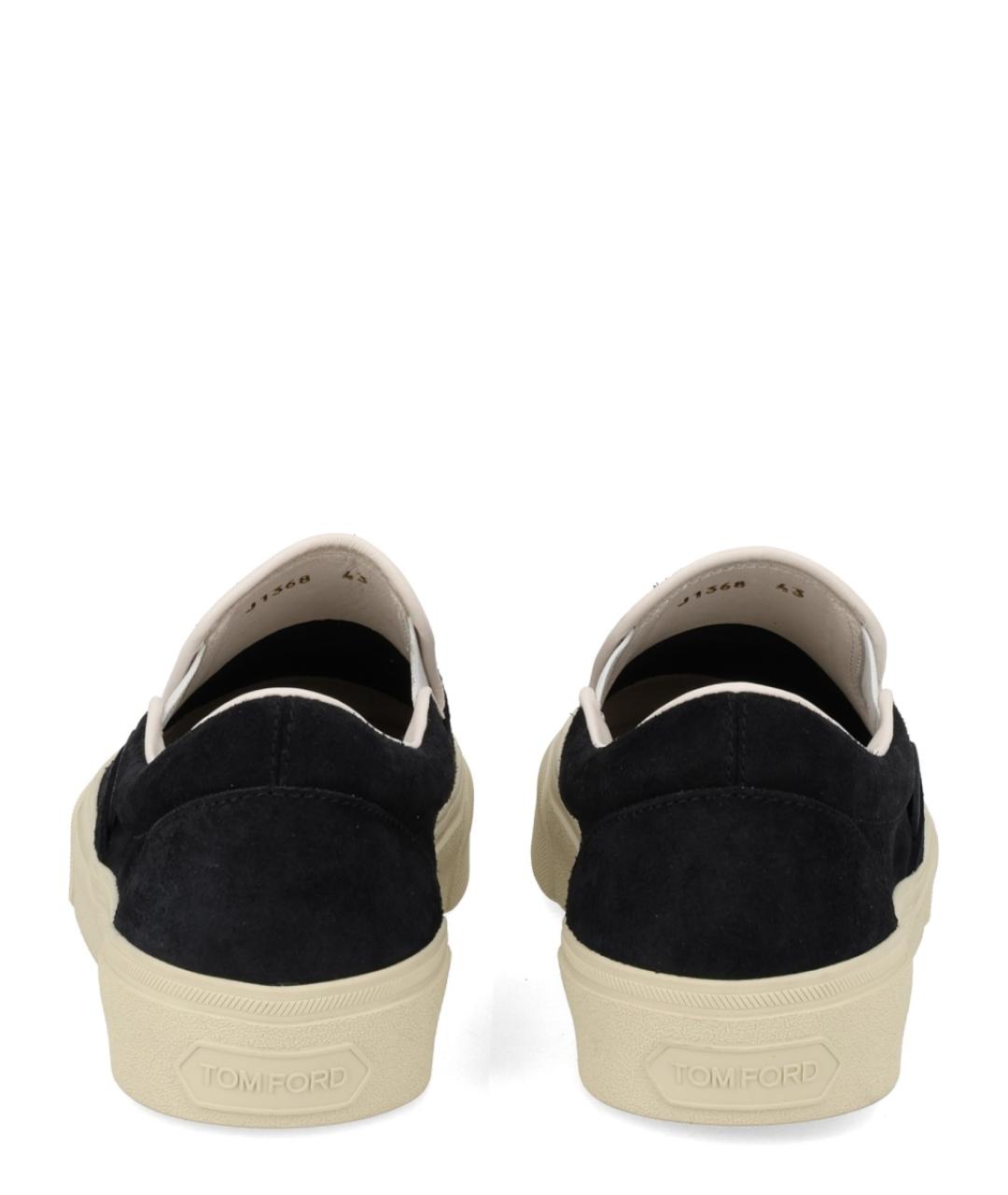 TOM FORD Черные кожаные слипоны, фото 3