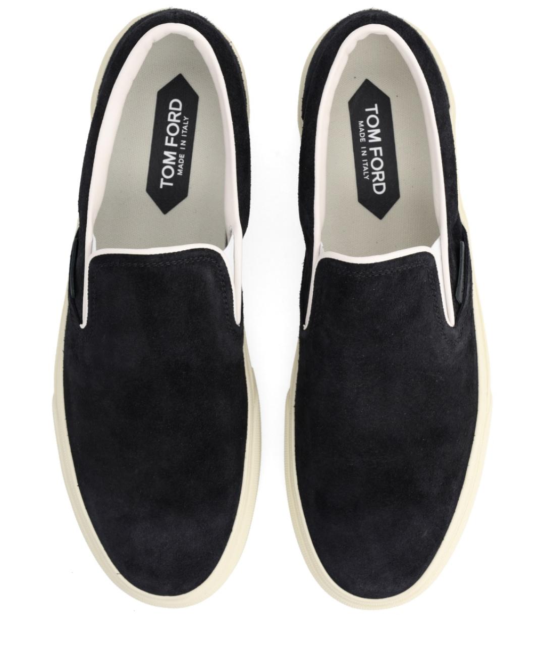 TOM FORD Черные кожаные слипоны, фото 5