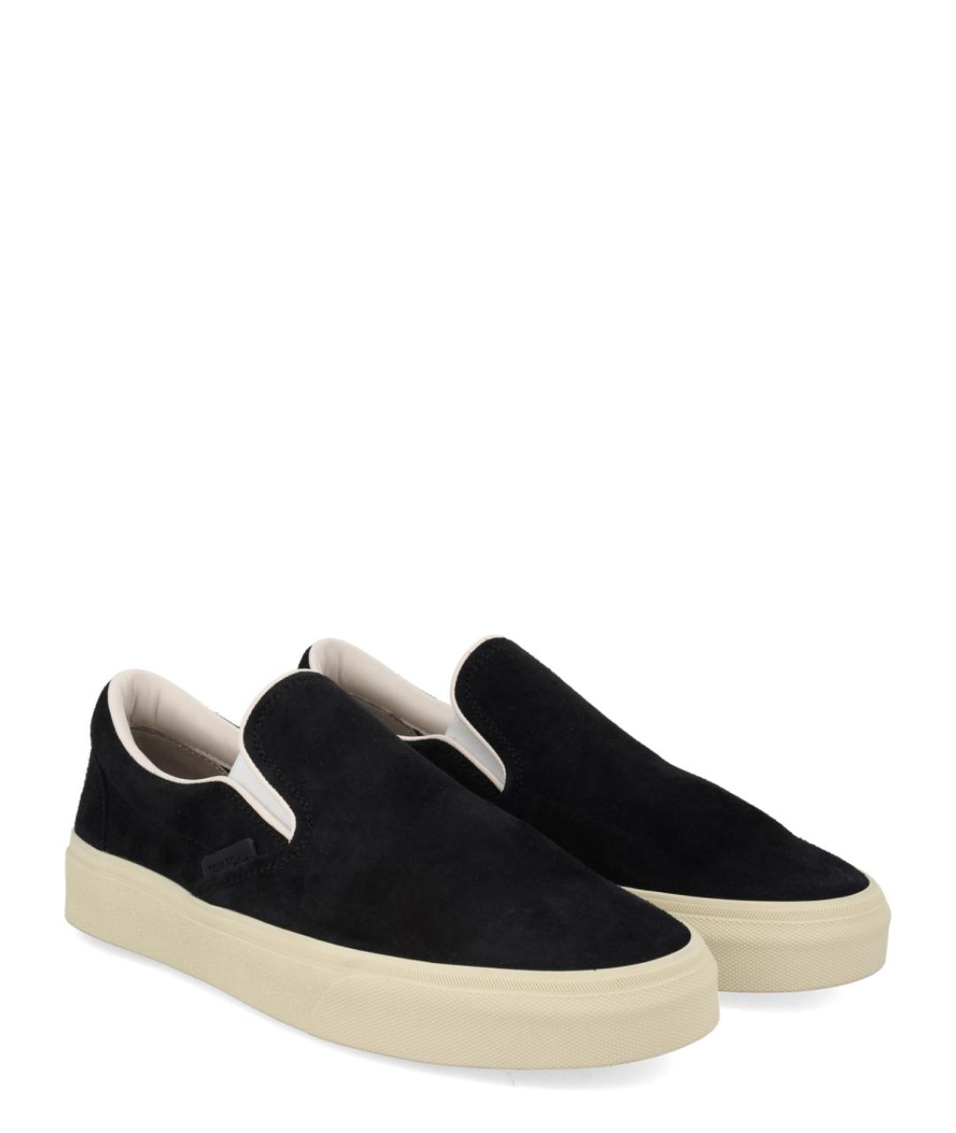 TOM FORD Черные кожаные слипоны, фото 2