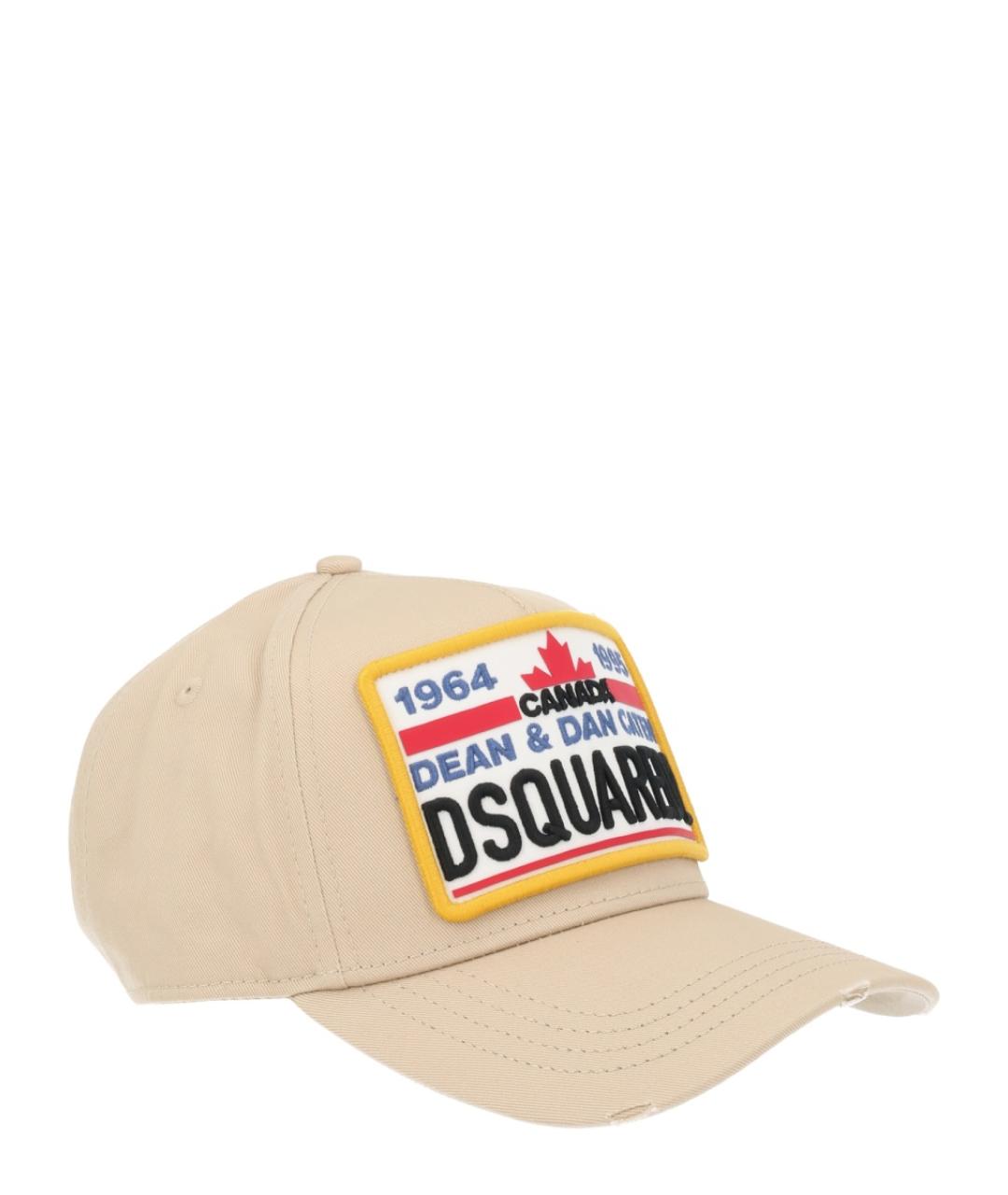 DSQUARED2 Бежевая хлопковая кепка/бейсболка, фото 2