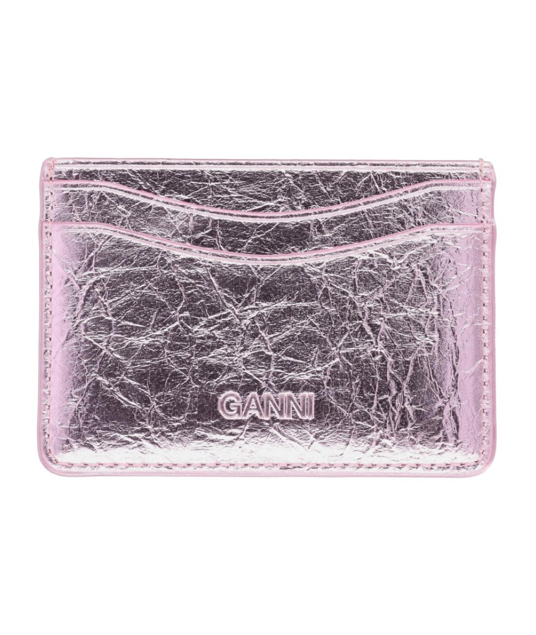 GANNI Розовый полиуретановый кардхолдер, фото 2