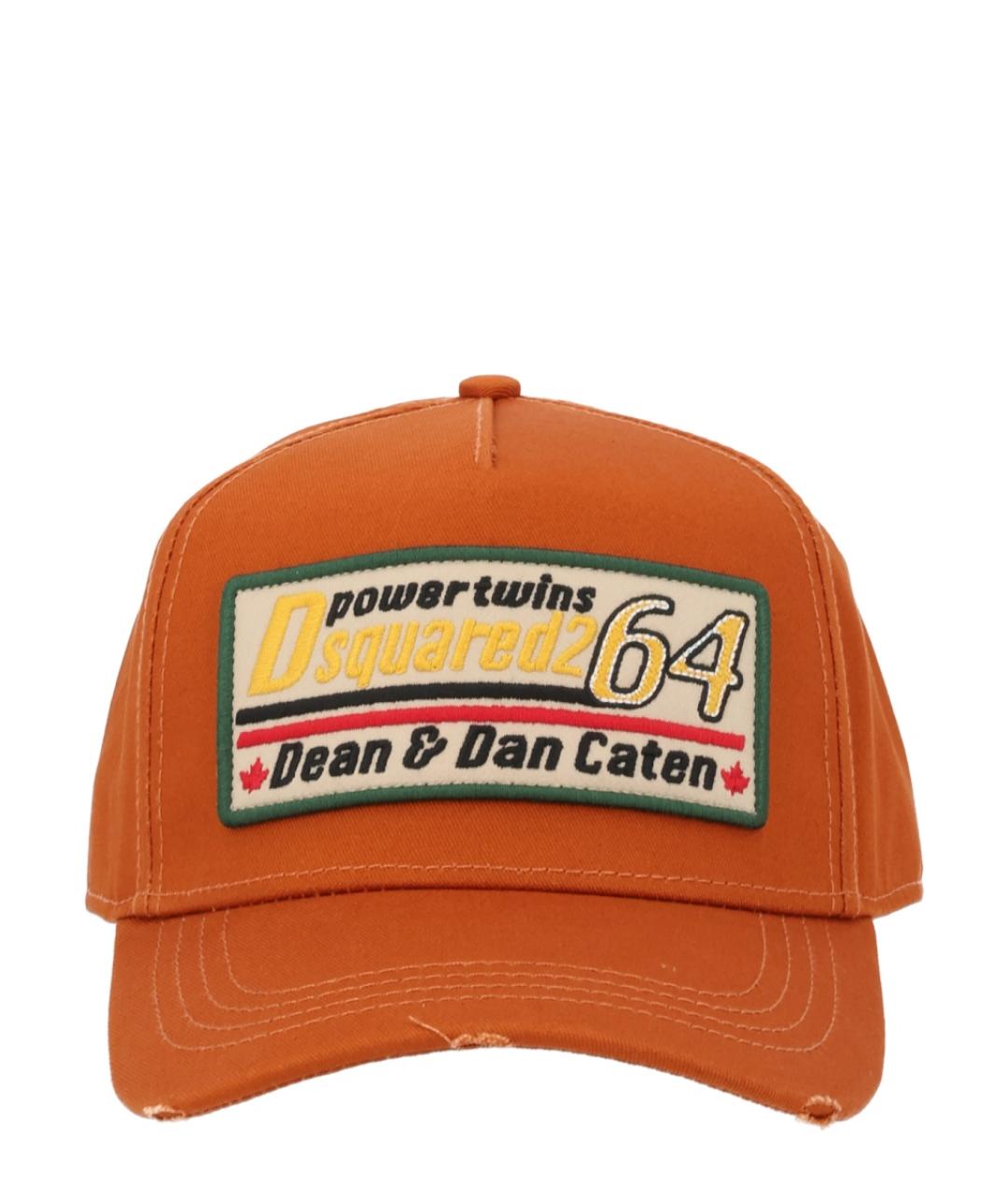 DSQUARED2 Оранжевая хлопковая кепка/бейсболка, фото 1