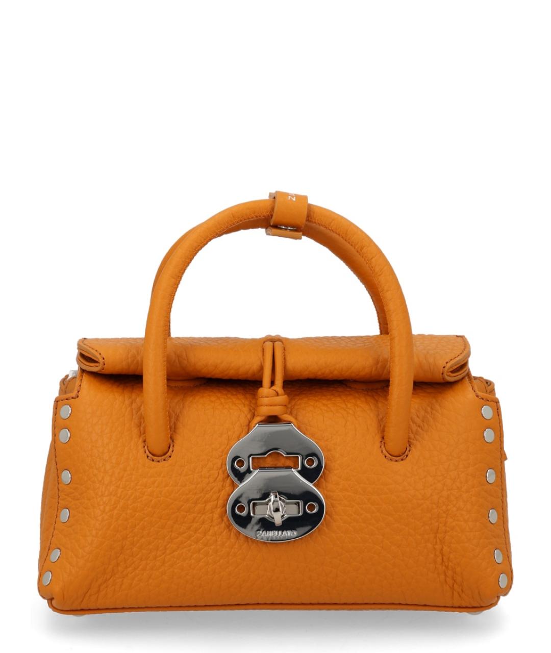 ZANELLATO Оранжевая кожаная сумка через плечо, фото 1