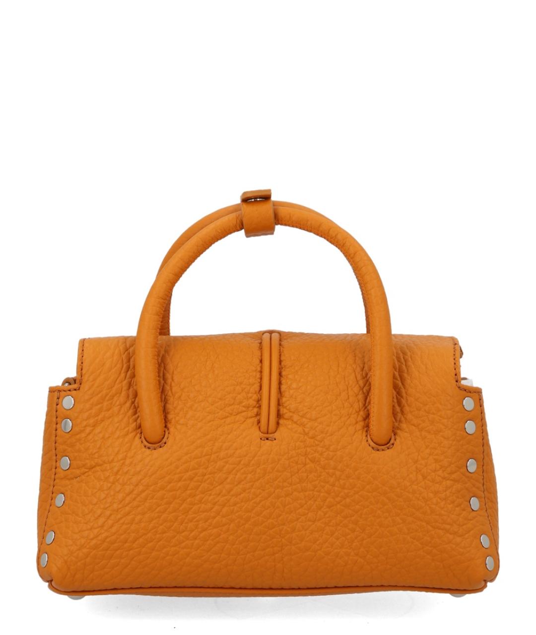 ZANELLATO Оранжевая кожаная сумка через плечо, фото 3