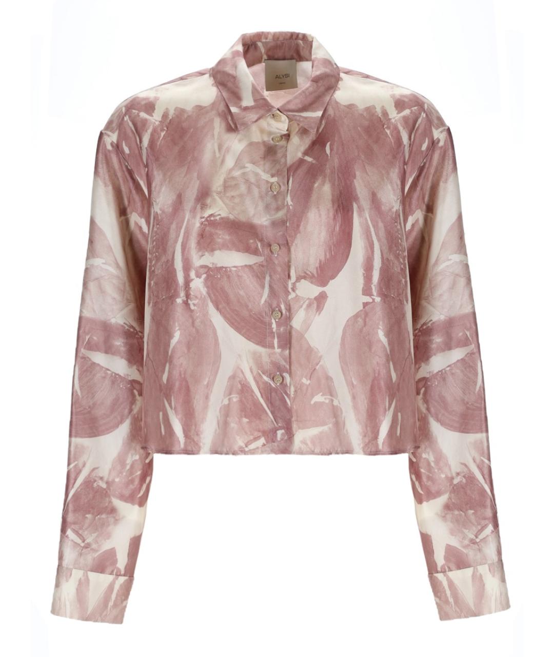 ALYSI Розовая шелковая рубашка, фото 1
