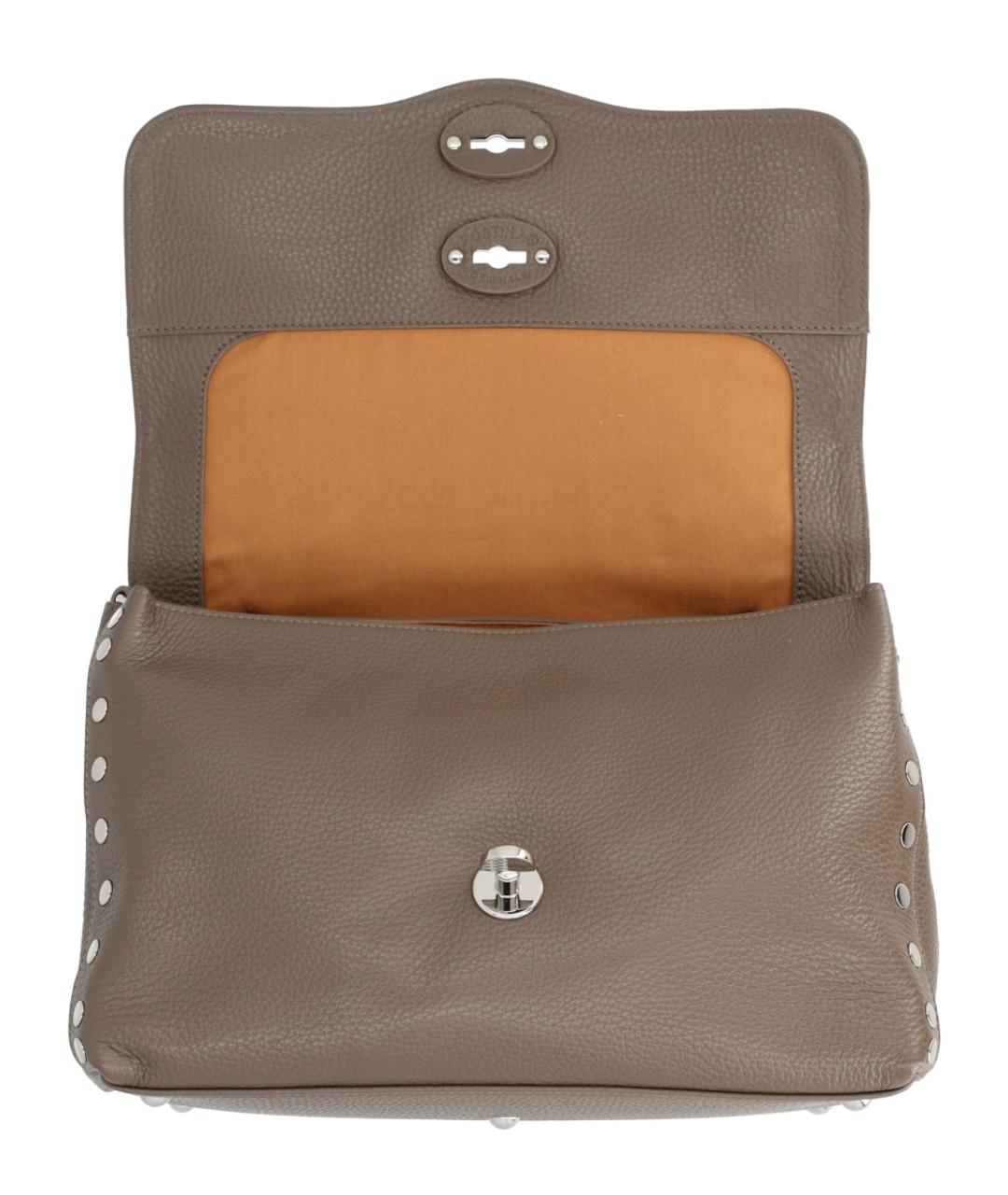 ZANELLATO Серая кожаная сумка через плечо, фото 4