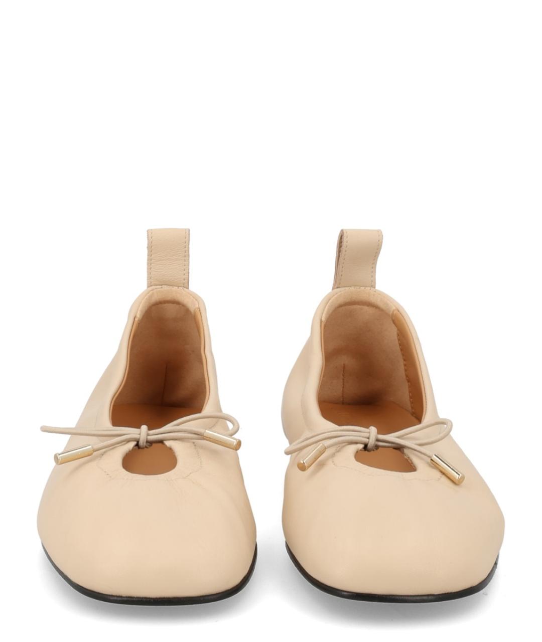 ALOHAS Бежевые кожаные балетки, фото 3