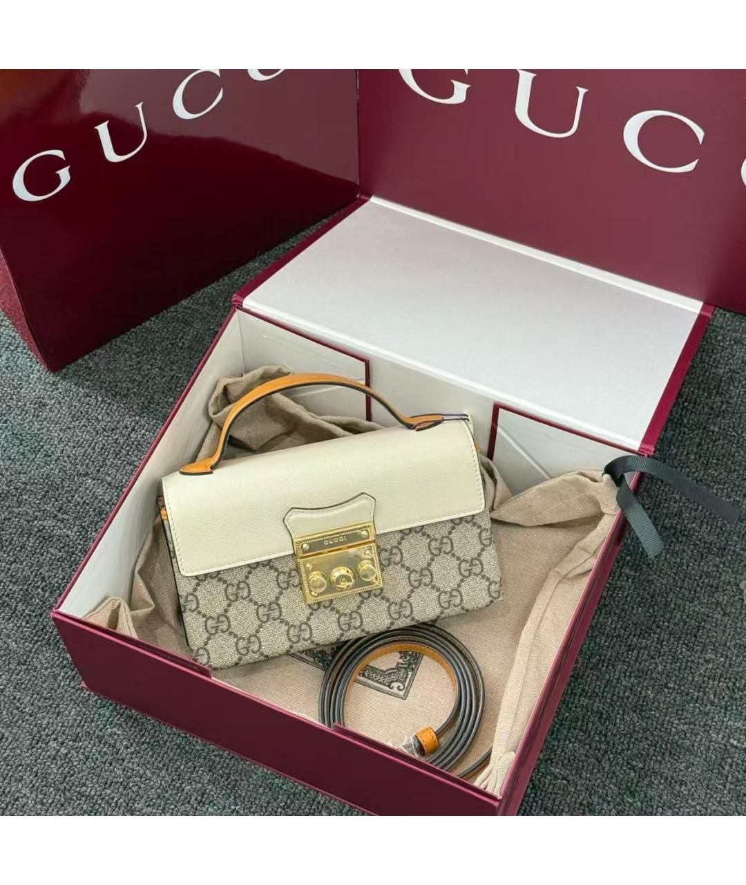 GUCCI Белая сумка через плечо, фото 6