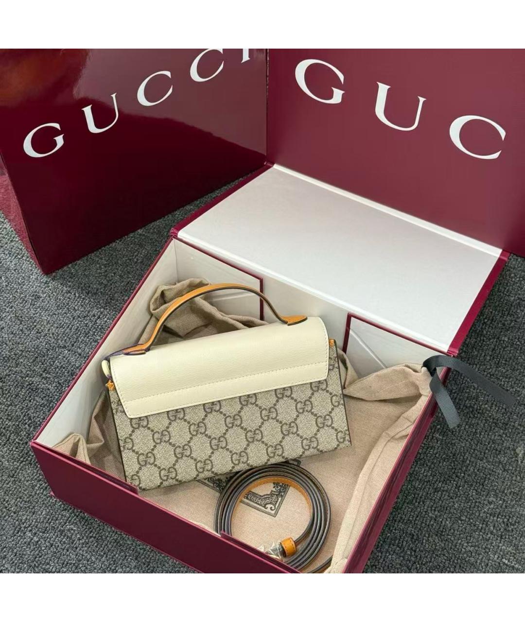 GUCCI Белая сумка через плечо, фото 3