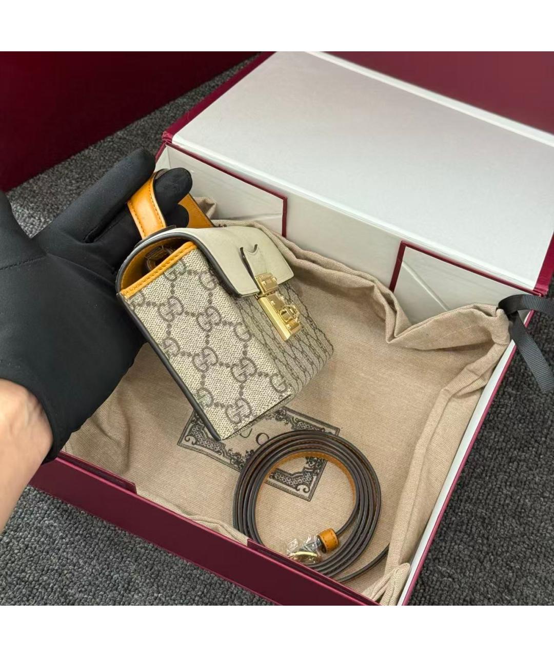 GUCCI Белая сумка через плечо, фото 4