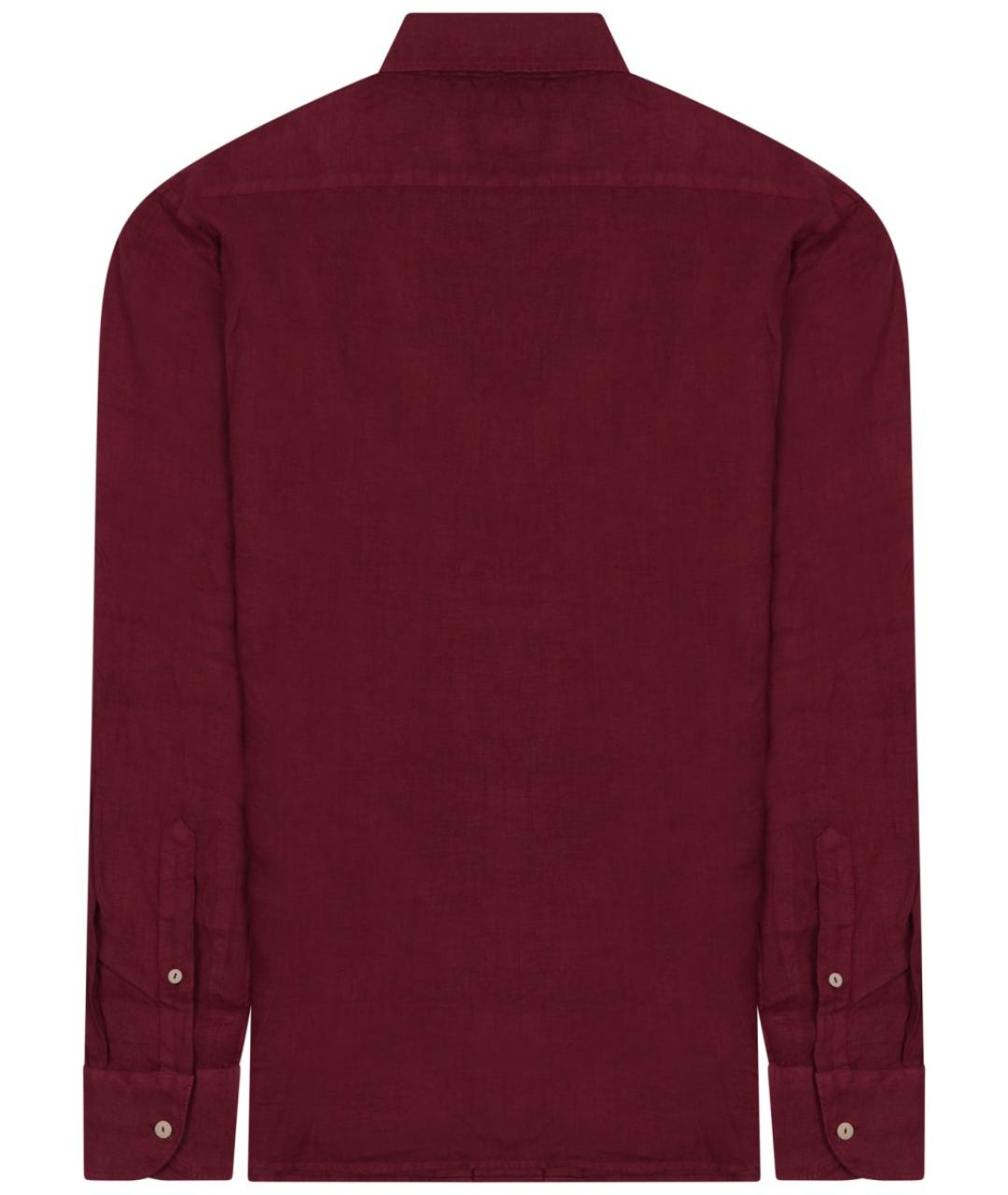 MC2 SAINT BARTH Бордовая льняная кэжуал рубашка, фото 2