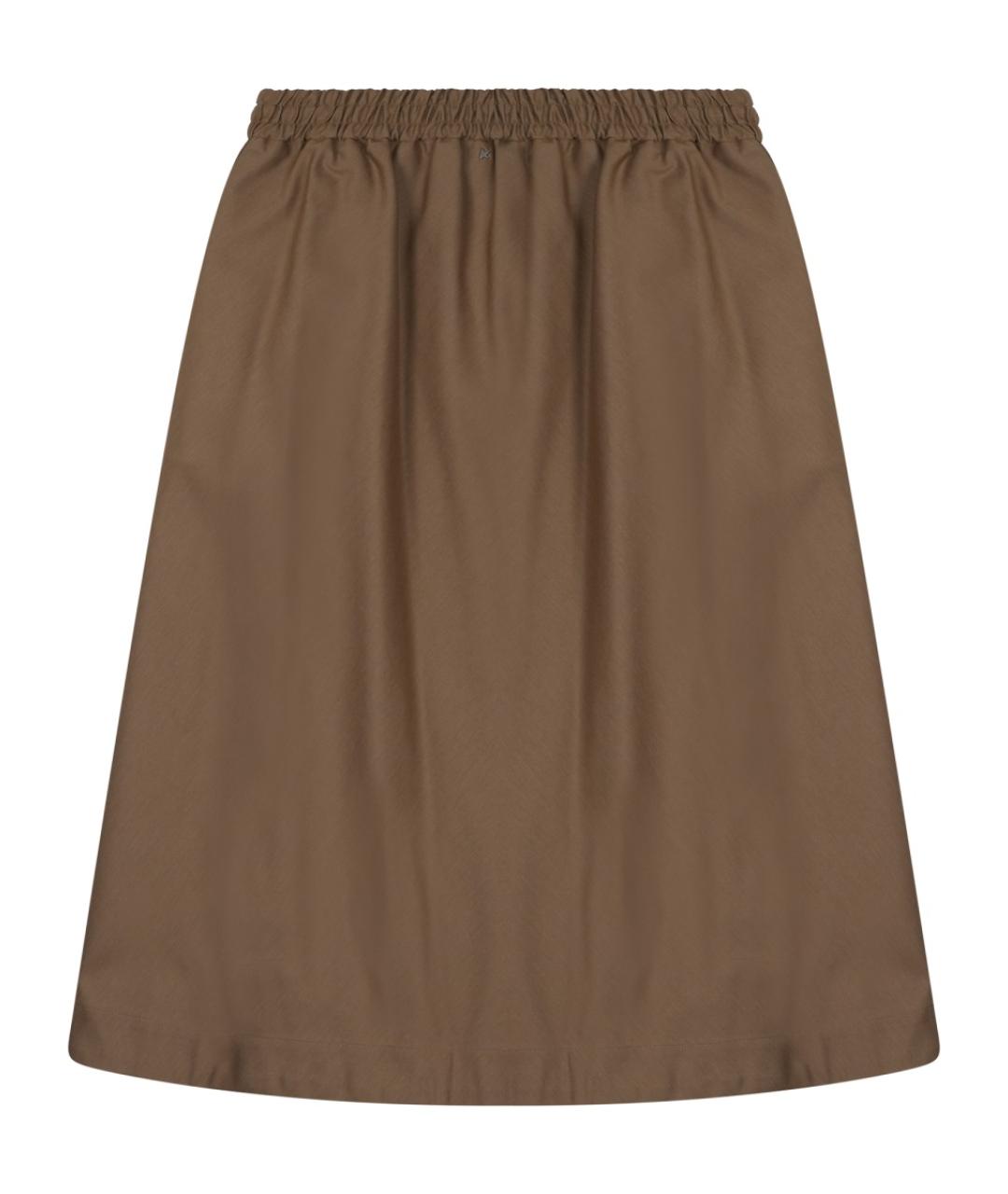GOLDEN GOOSE DELUXE BRAND Коричневая юбка миди, фото 2