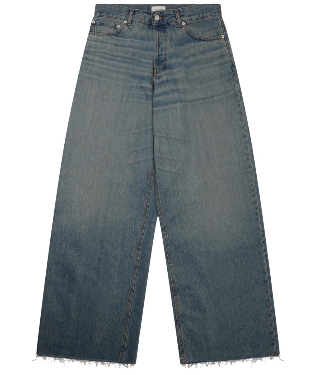 HAIKURE Синие хлопковые прямые джинсы, фото 1