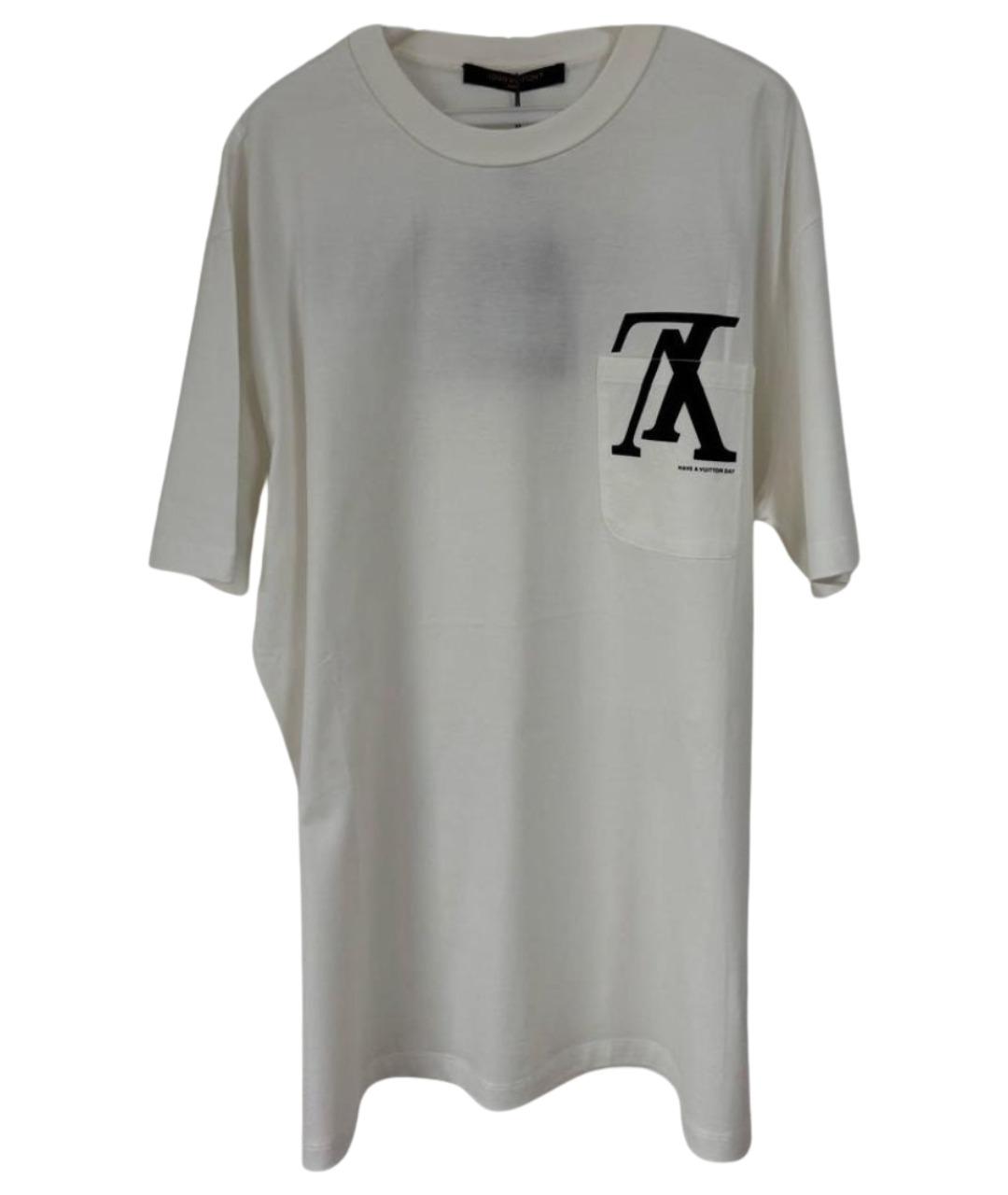 LOUIS VUITTON Белая хлопковая футболка, фото 1