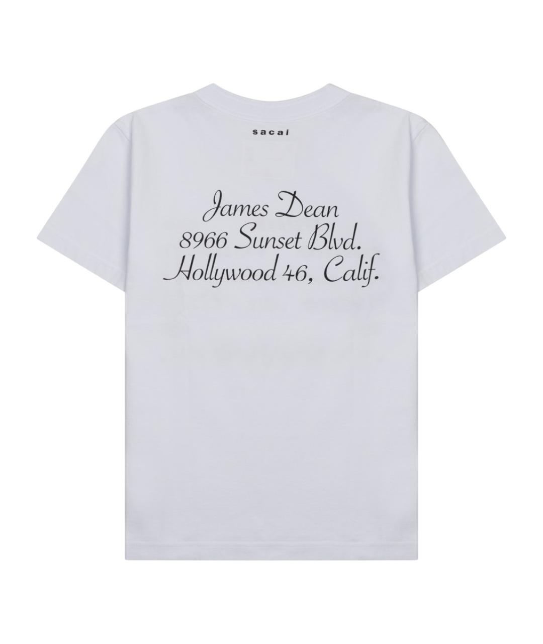SACAI Белая хлопковая футболка, фото 2