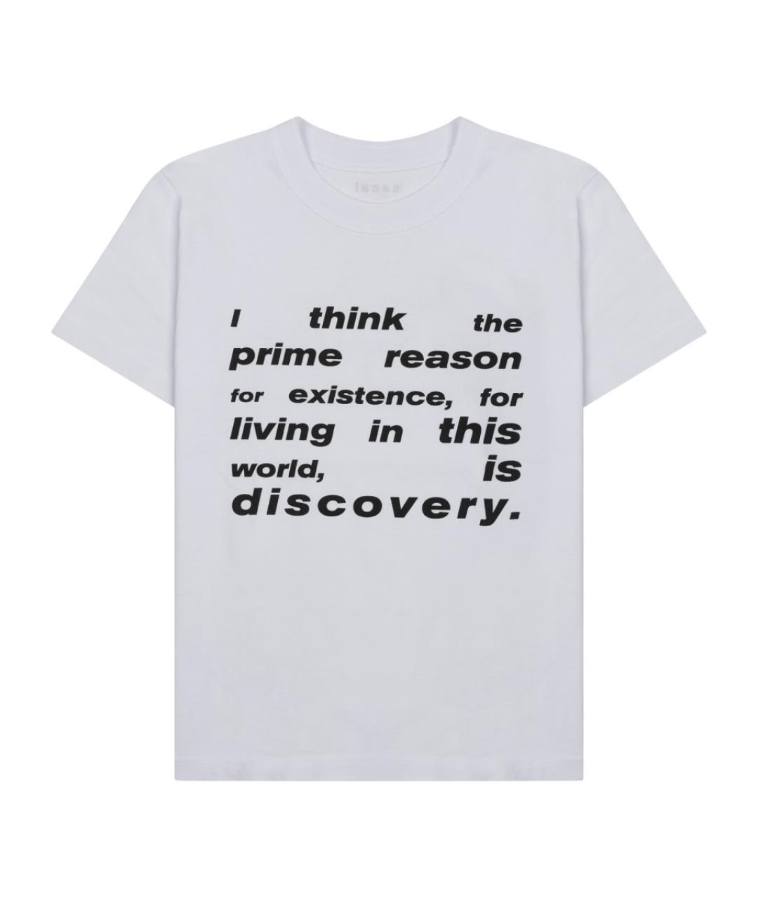 SACAI Белая хлопковая футболка, фото 1