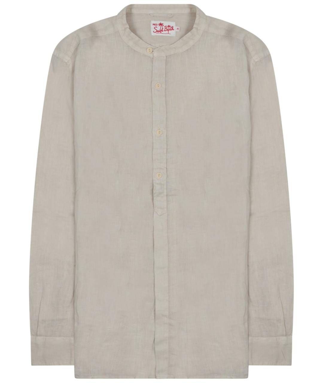 MC2 SAINT BARTH Бежевая льняная кэжуал рубашка, фото 1