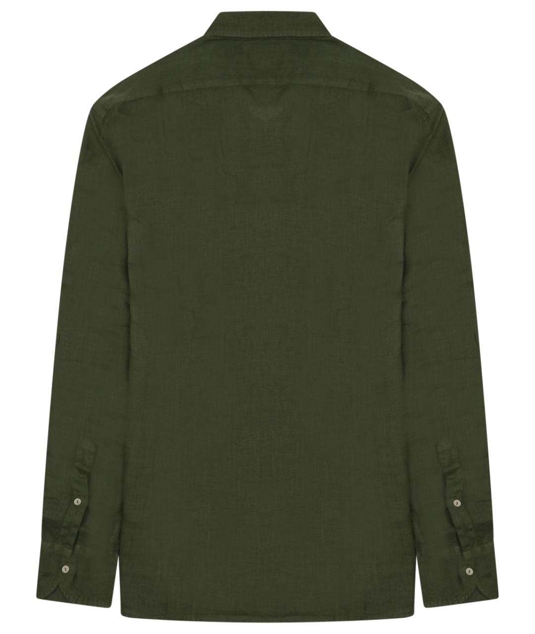 MC2 SAINT BARTH Хаки льняная кэжуал рубашка, фото 2