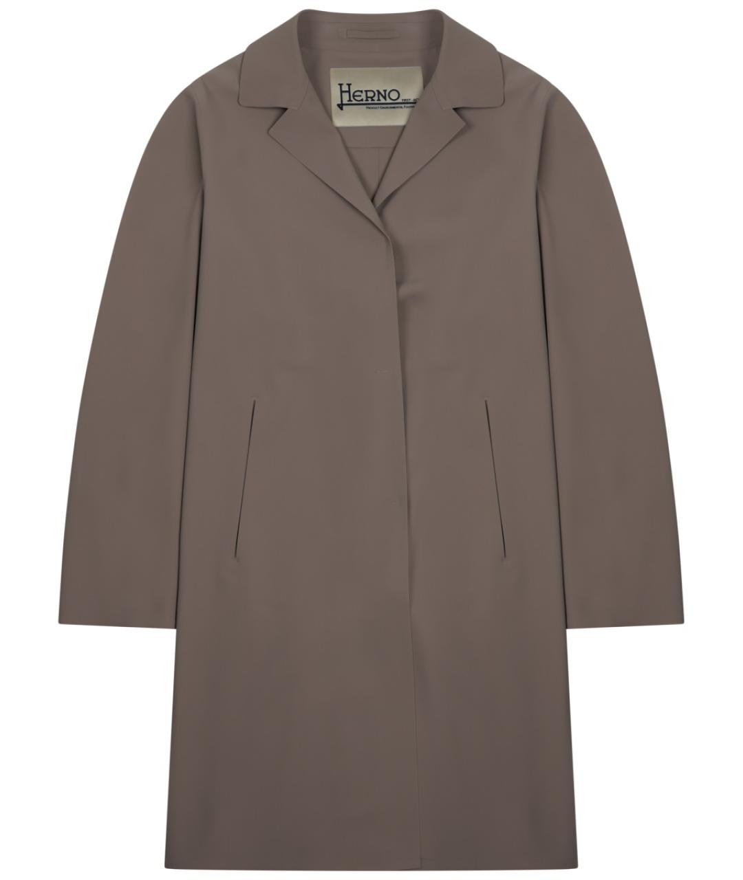 HERNO Коричневый полиамидовый тренч/плащ, фото 1