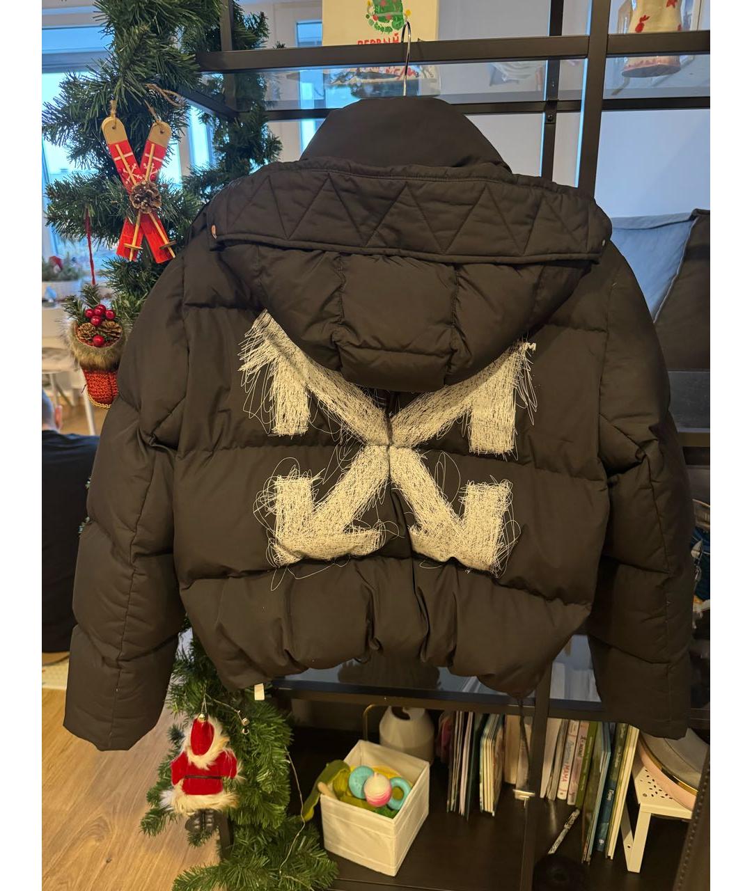 OFF-WHITE Черная полиэстеровая куртка, фото 2