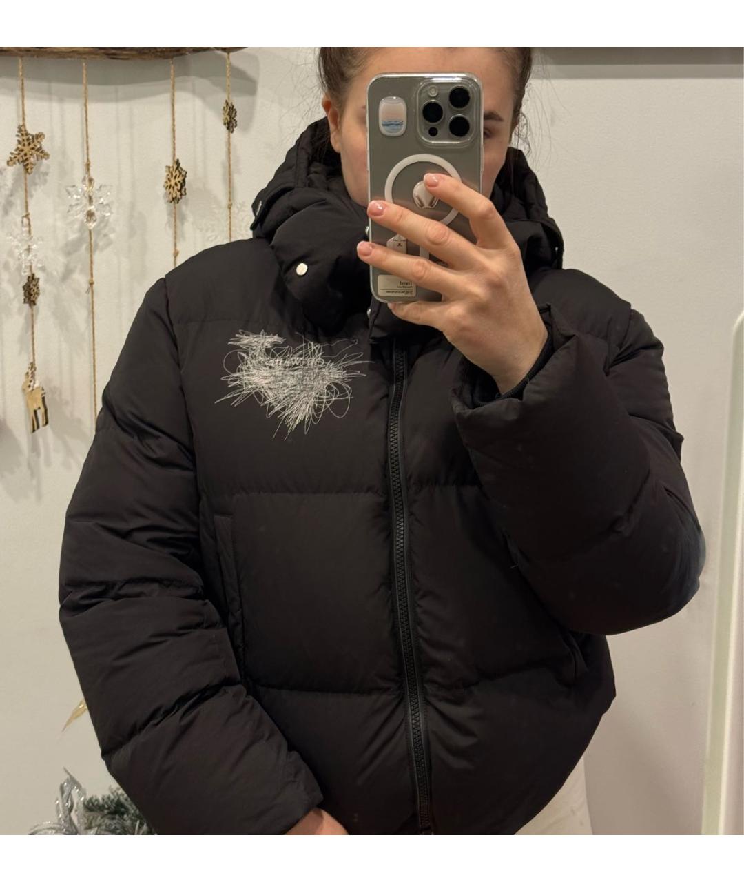 OFF-WHITE Черная полиэстеровая куртка, фото 8