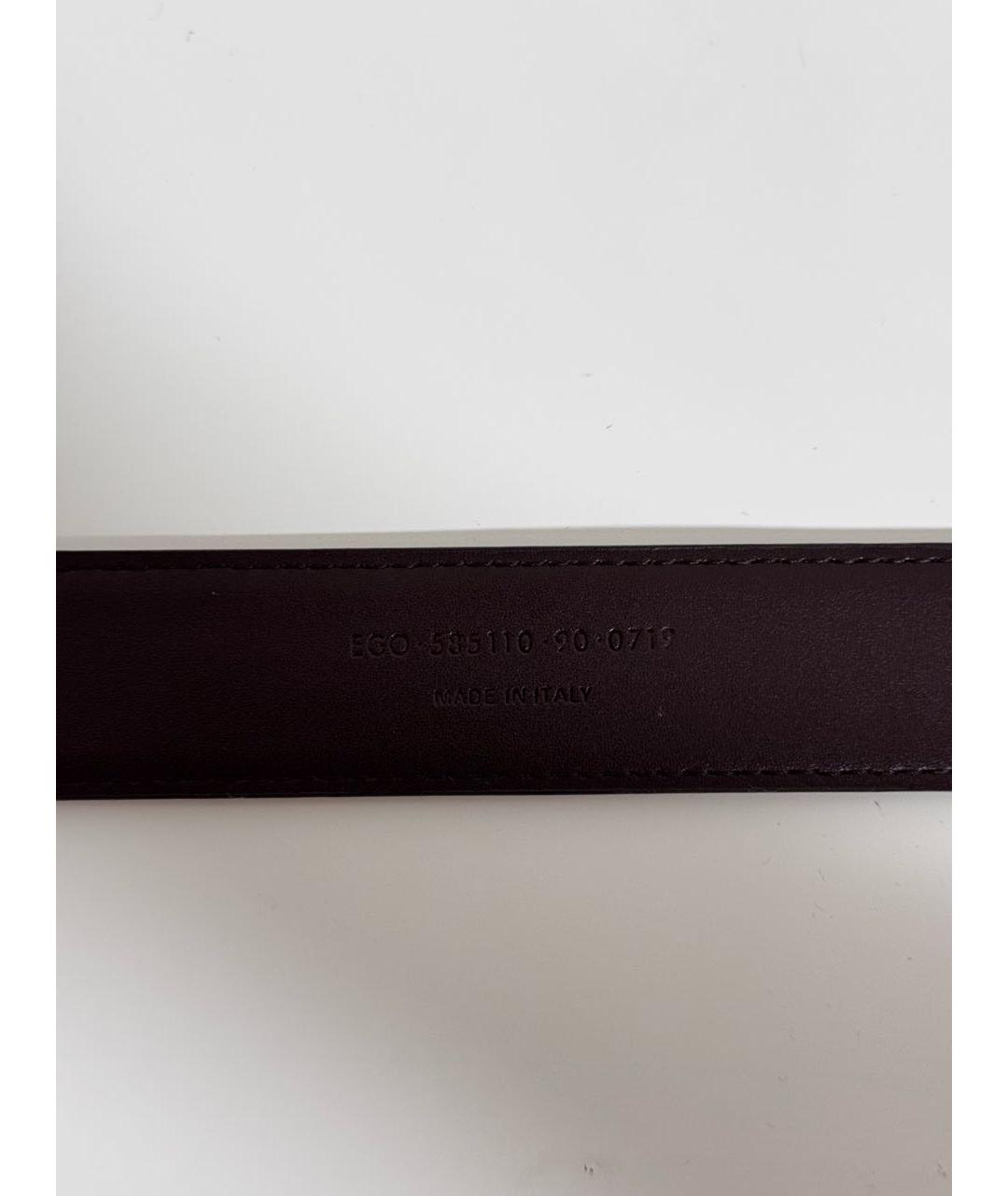 SAINT LAURENT Коричневый кожаный ремень, фото 2