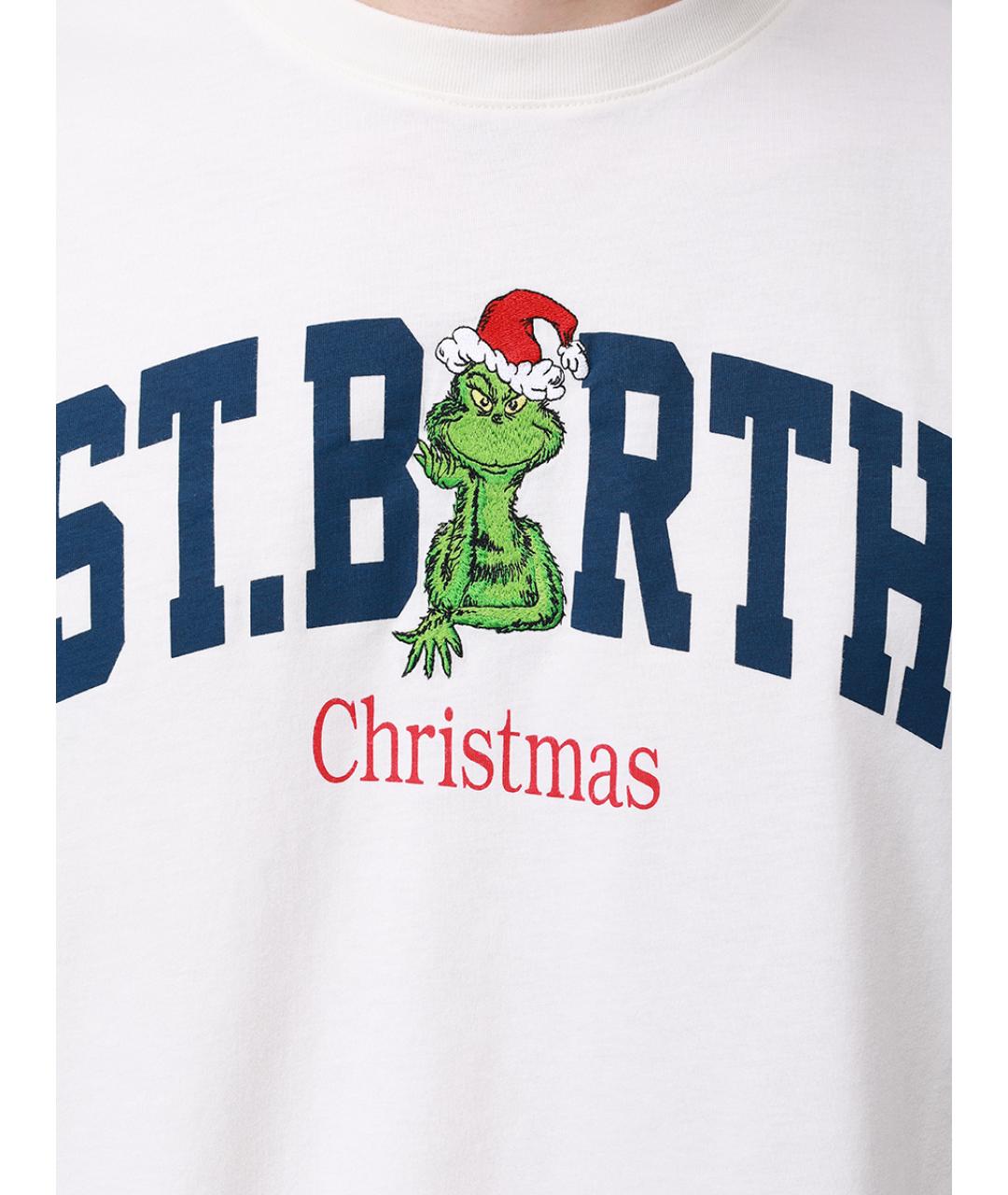 MC2 SAINT BARTH Белая хлопковая футболка, фото 5