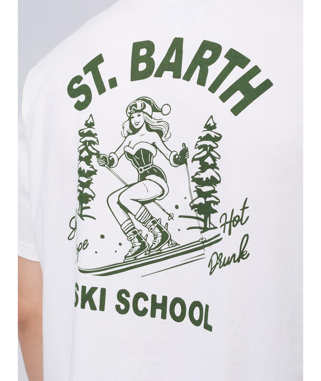 MC2 SAINT BARTH Белая хлопковая футболка, фото 5