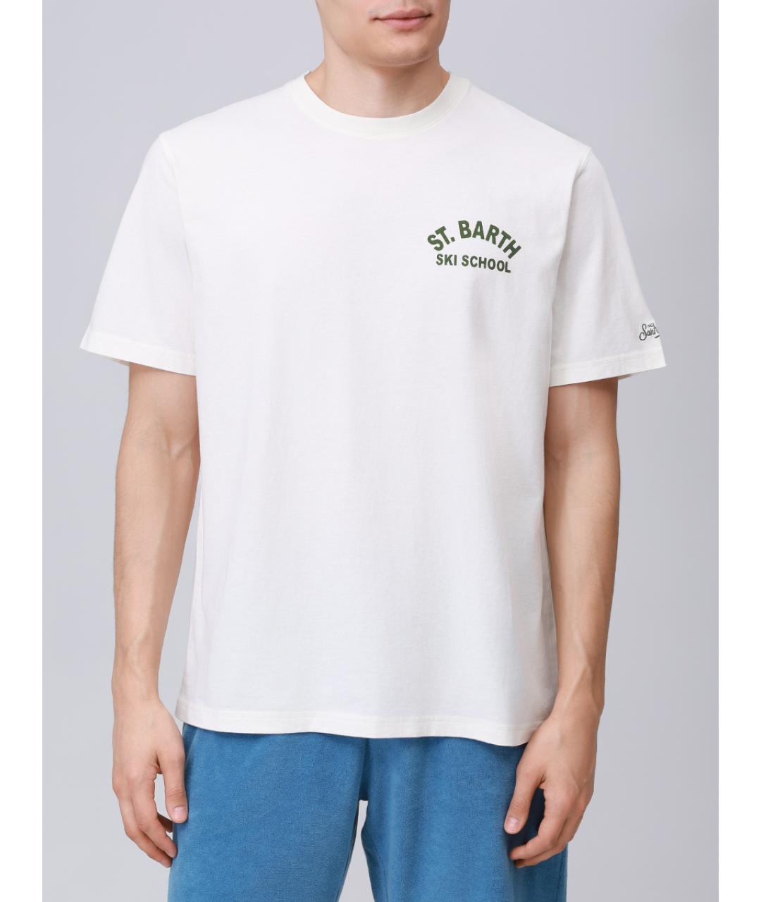 MC2 SAINT BARTH Белая хлопковая футболка, фото 4