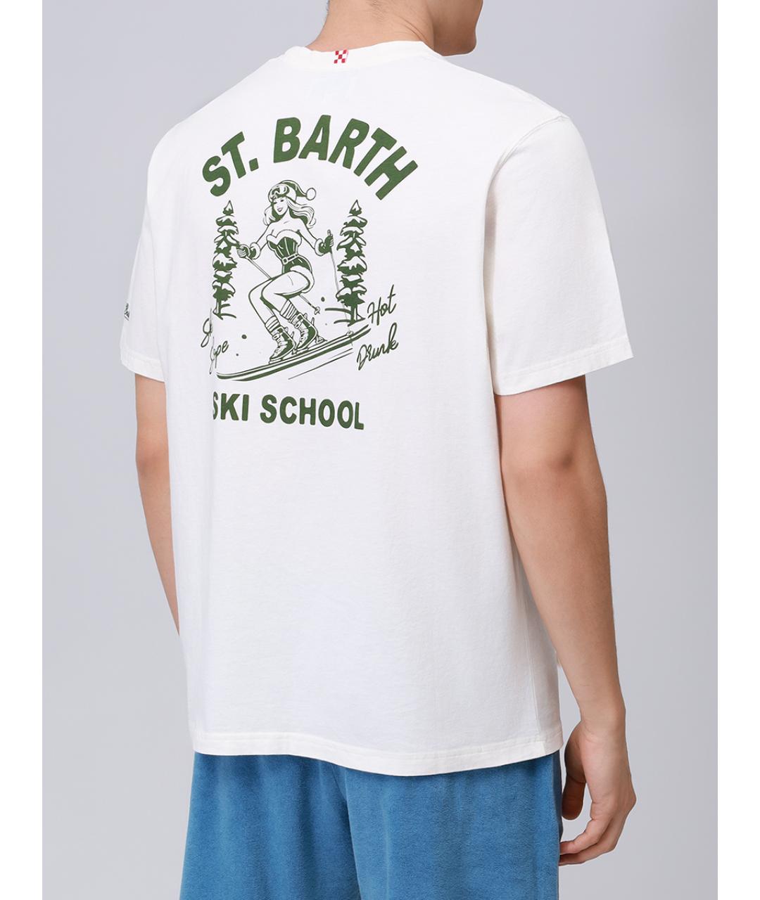 MC2 SAINT BARTH Белая хлопковая футболка, фото 3