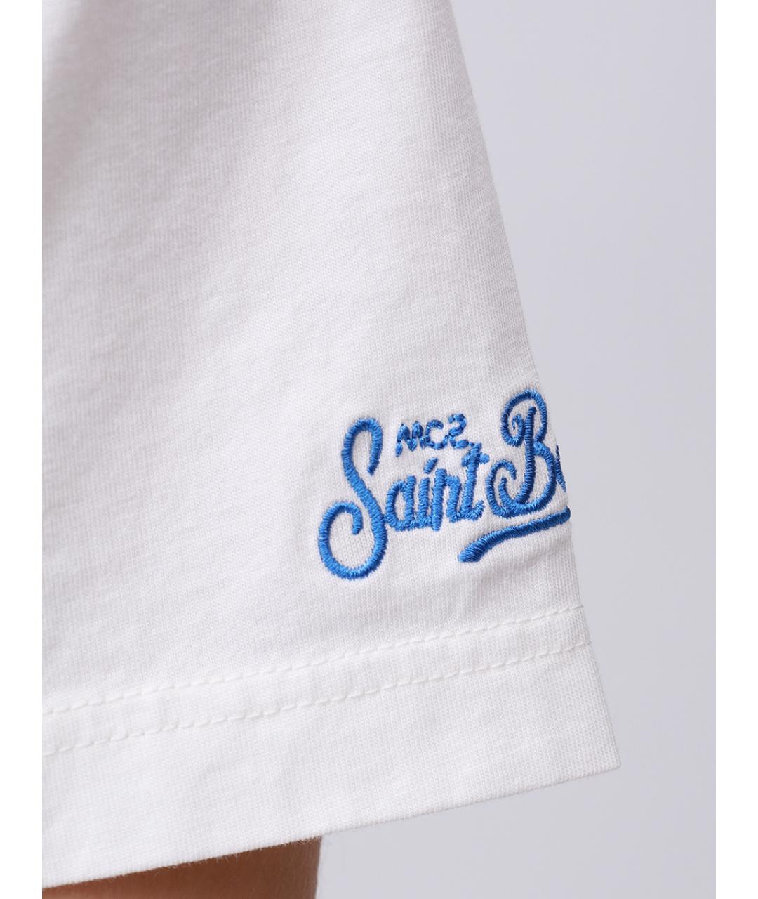 MC2 SAINT BARTH Белая хлопковая футболка, фото 6