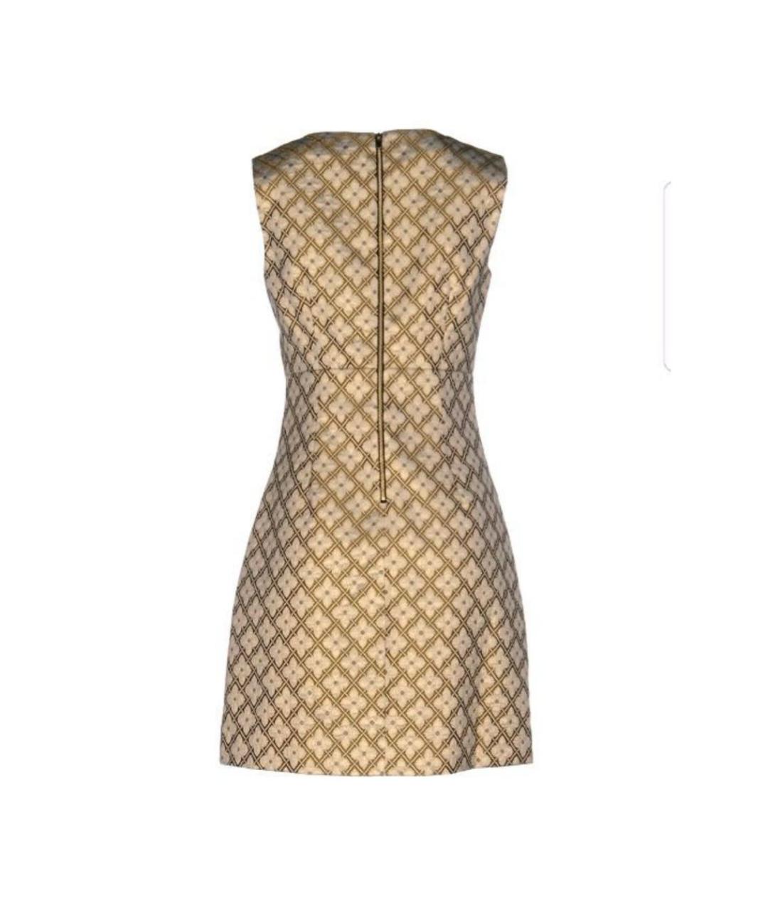 DIANE VON FURSTENBERG Золотое полиамидовое коктейльное платье, фото 2