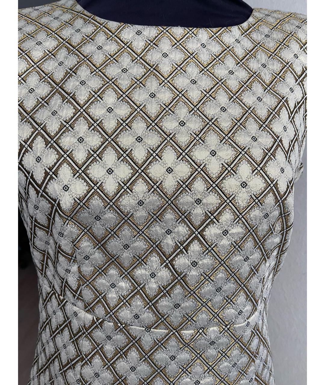 DIANE VON FURSTENBERG Золотое полиамидовое коктейльное платье, фото 5