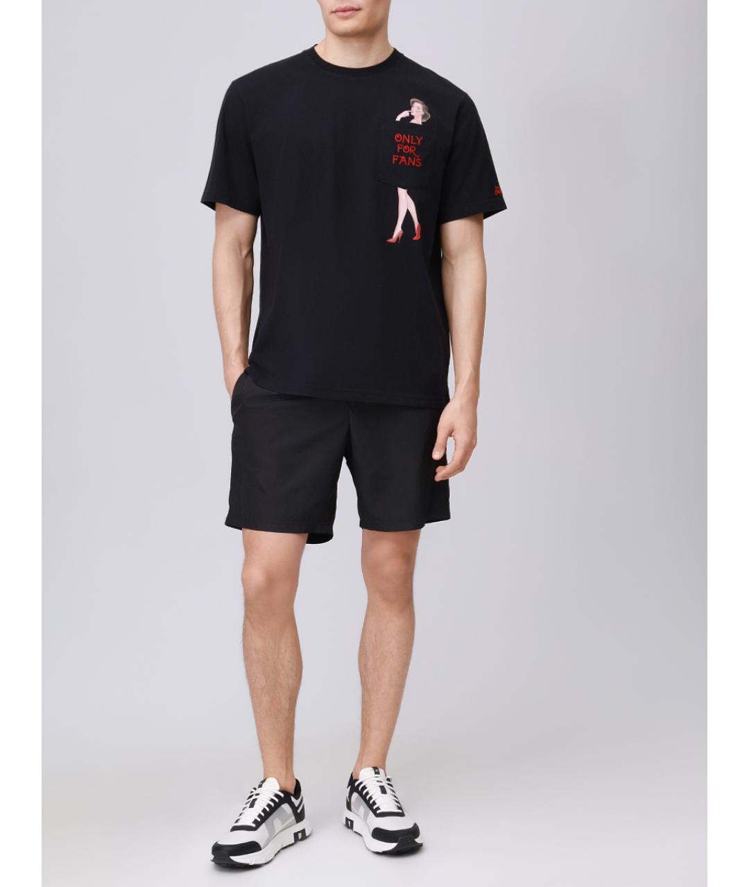 MC2 SAINT BARTH Черная хлопковая футболка, фото 2