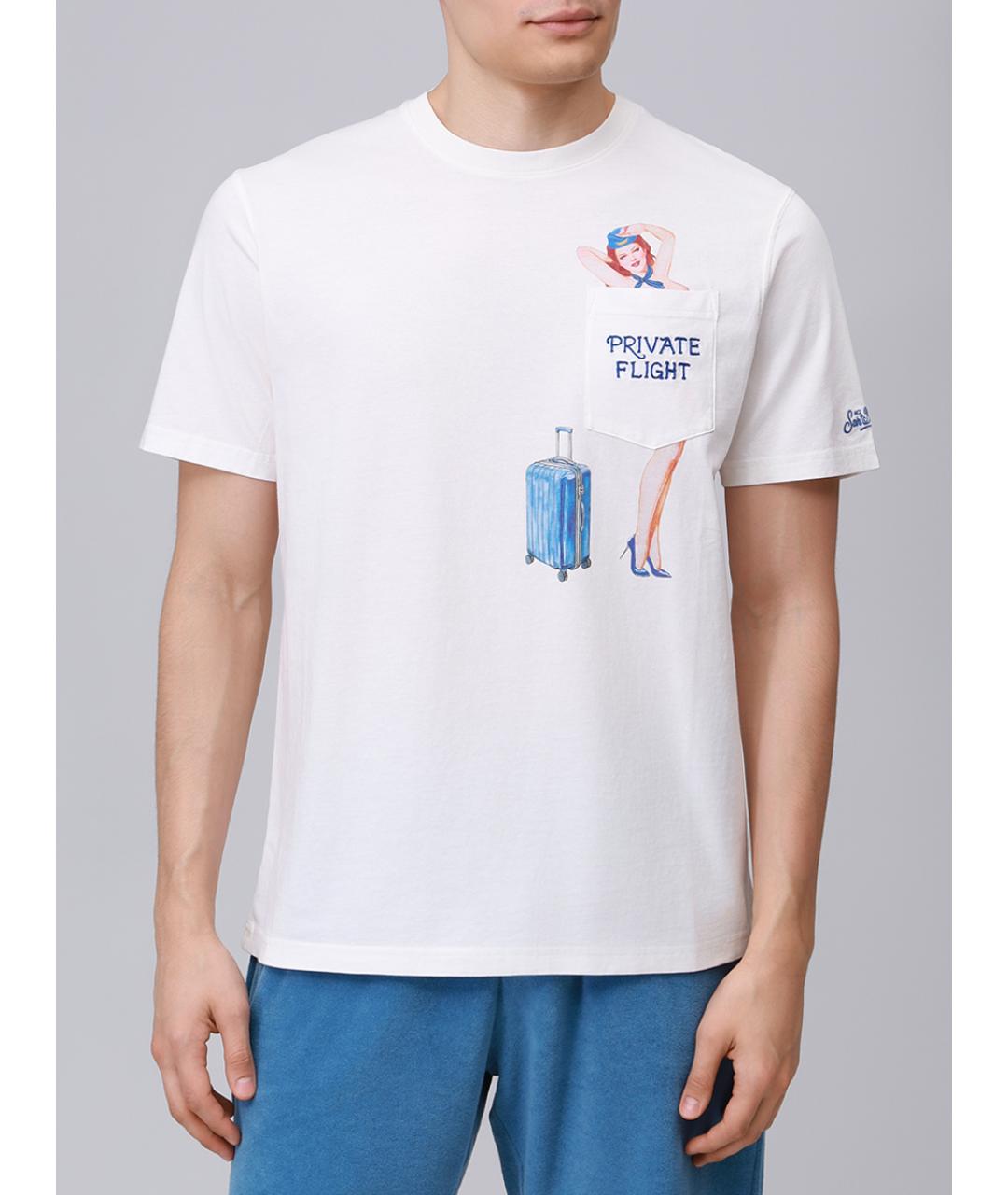 MC2 SAINT BARTH Белая хлопковая футболка, фото 4