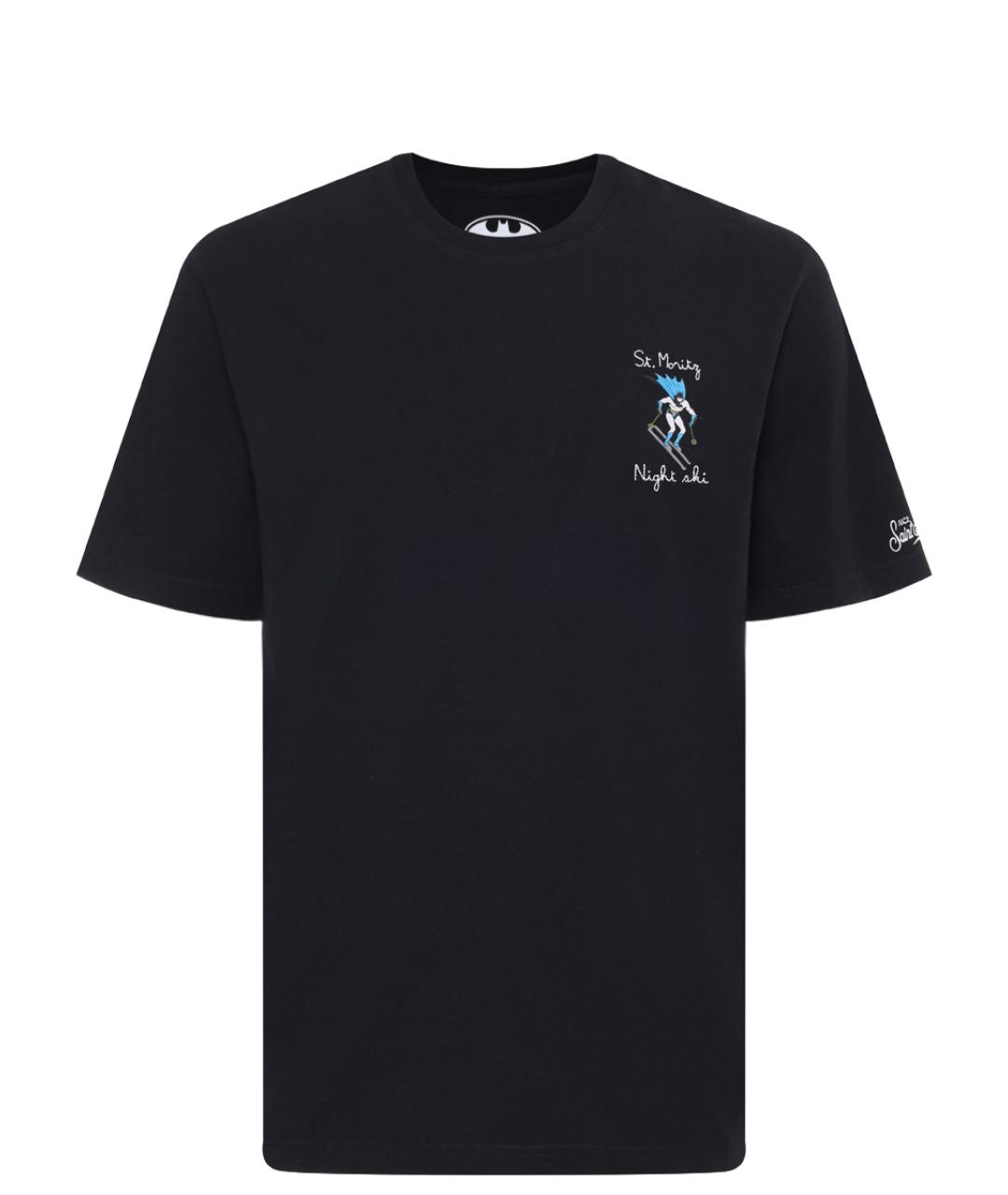MC2 SAINT BARTH Черная хлопковая футболка, фото 1