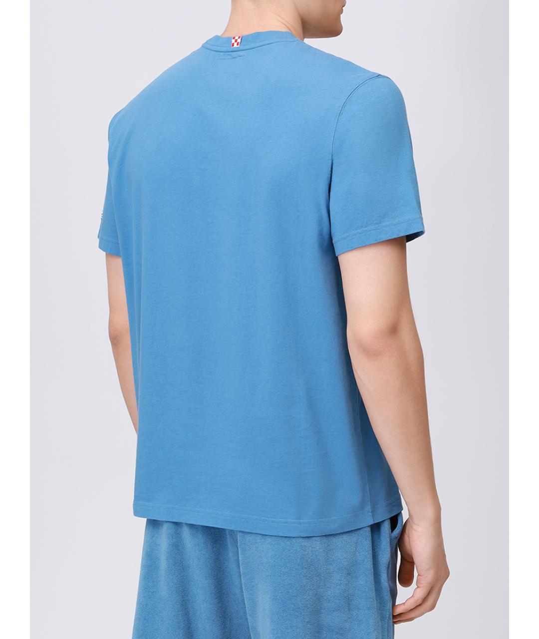 MC2 SAINT BARTH Голубая хлопковая футболка, фото 3