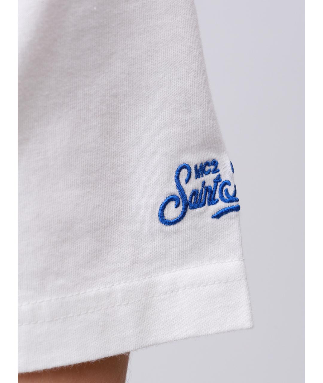 MC2 SAINT BARTH Белая хлопковая футболка, фото 5