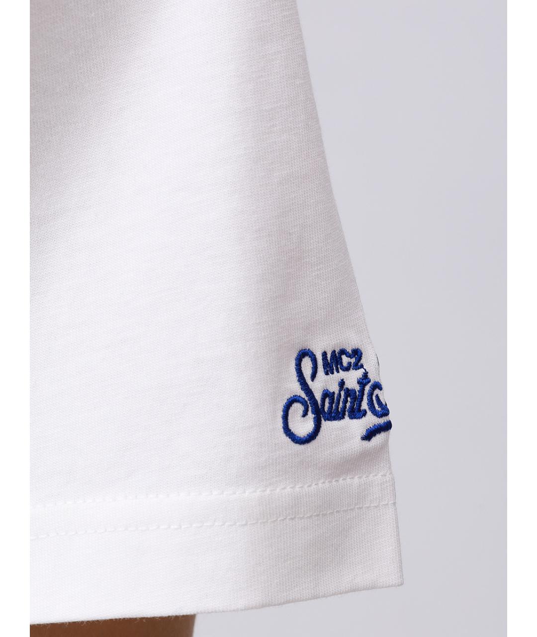 MC2 SAINT BARTH Белая хлопковая футболка, фото 6