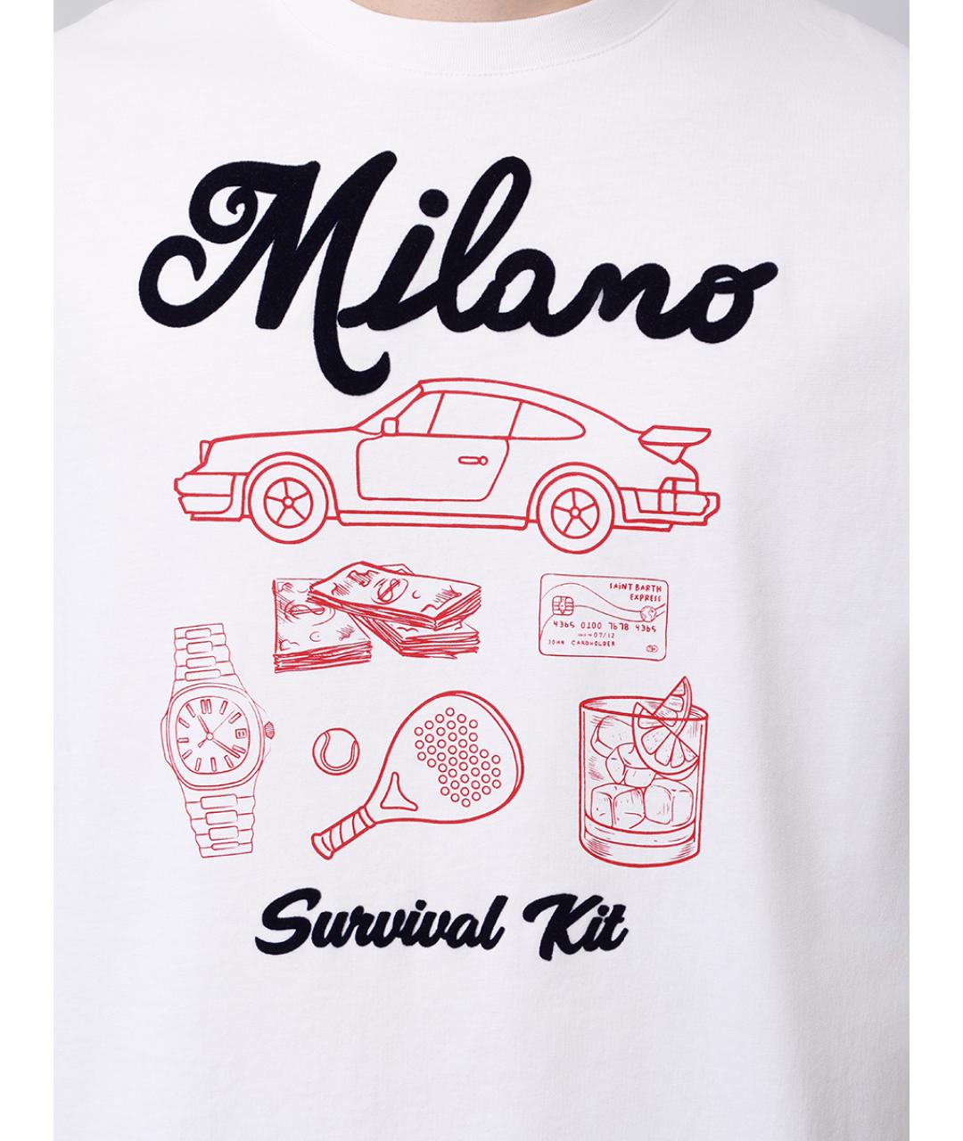 MC2 SAINT BARTH Белая хлопковая футболка, фото 5