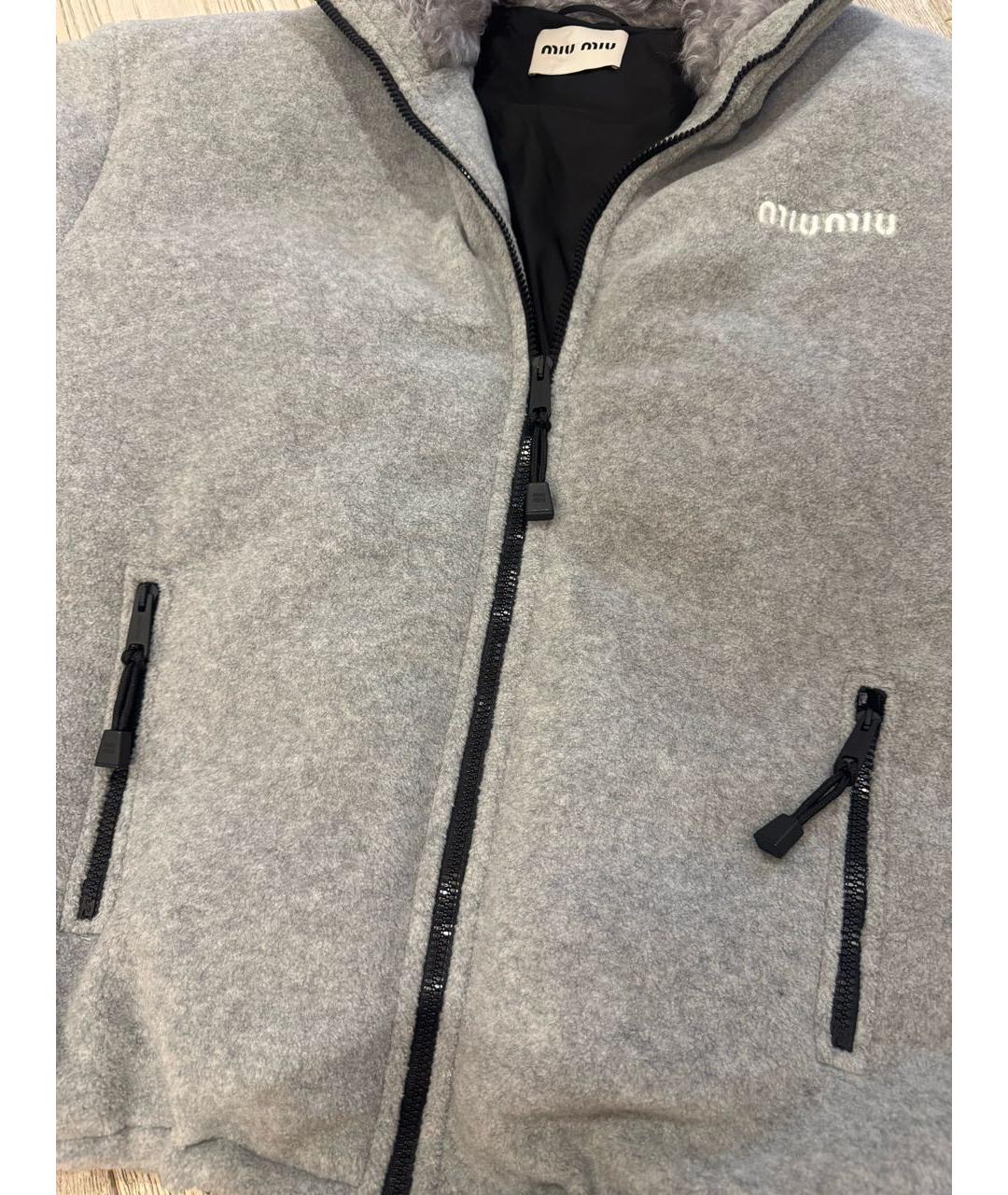 MIU MIU Серая куртка, фото 4