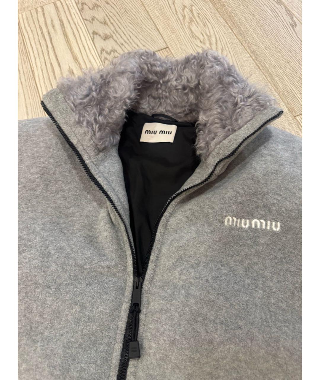 MIU MIU Серая куртка, фото 3