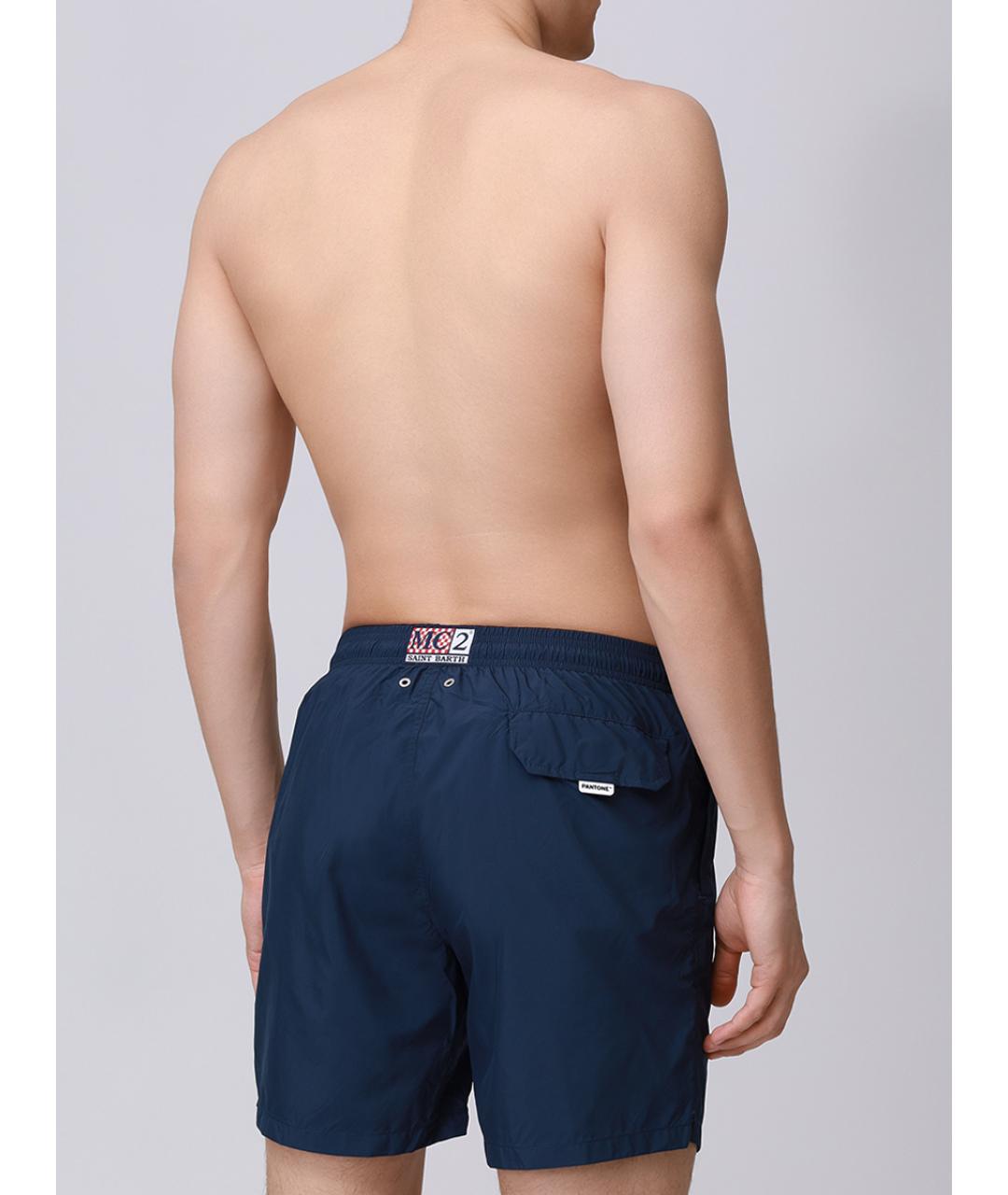 MC2 SAINT BARTH Синие полиамидовые шорты, фото 3