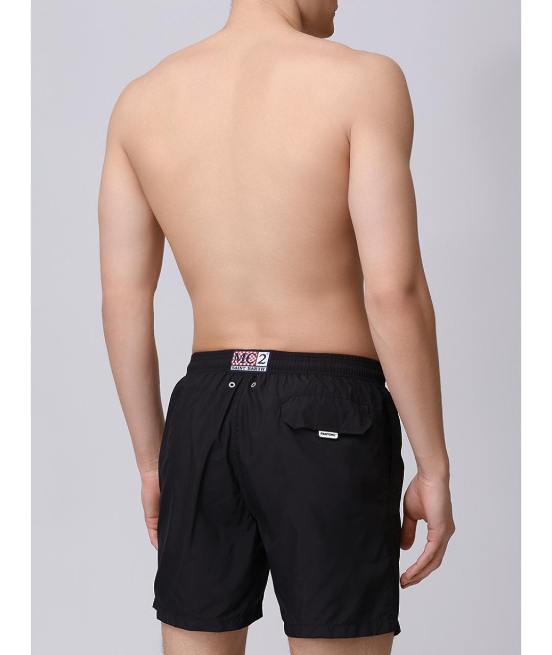 MC2 SAINT BARTH Черные полиамидовые шорты, фото 3