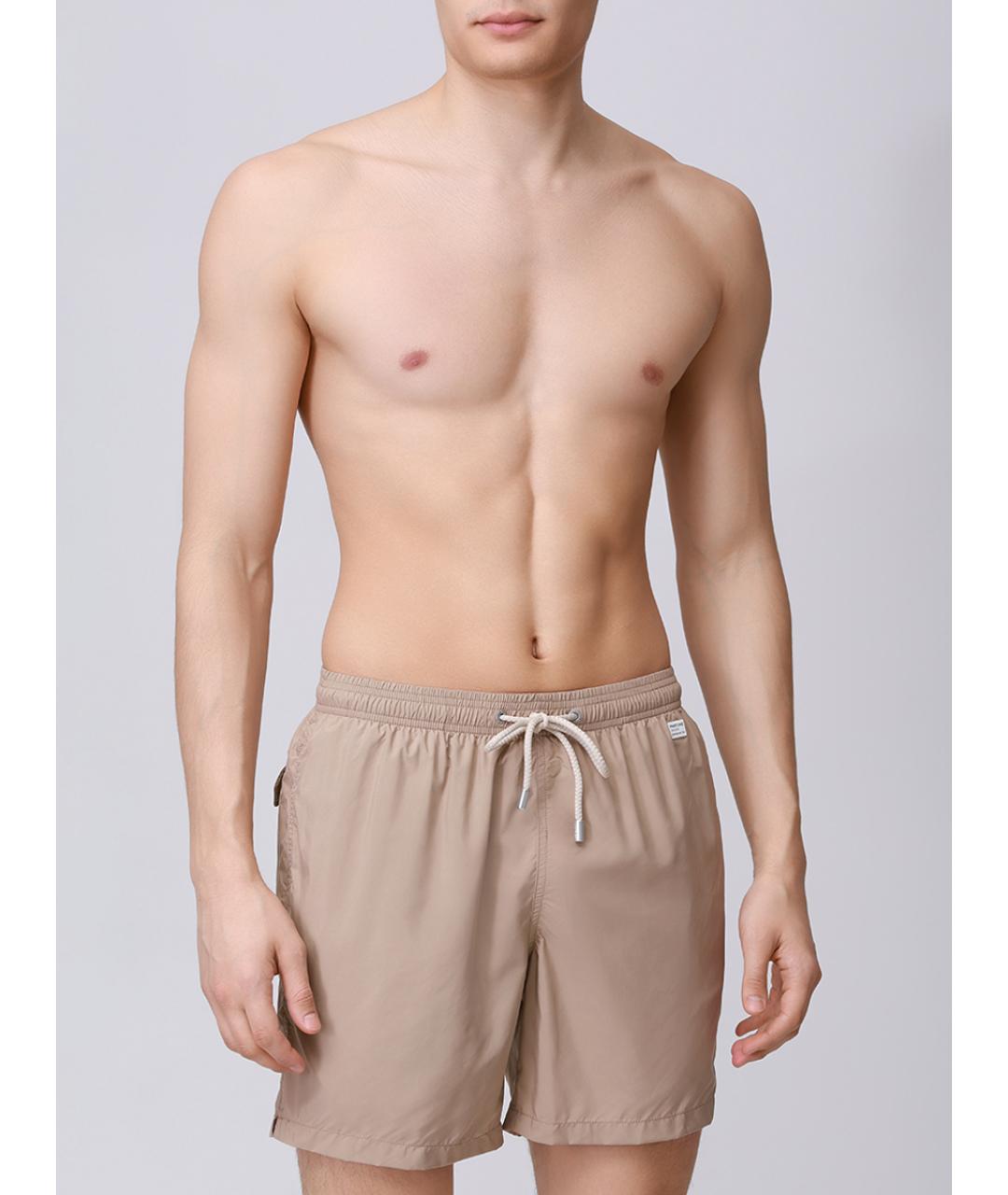 MC2 SAINT BARTH Бежевые полиамидовые шорты, фото 2