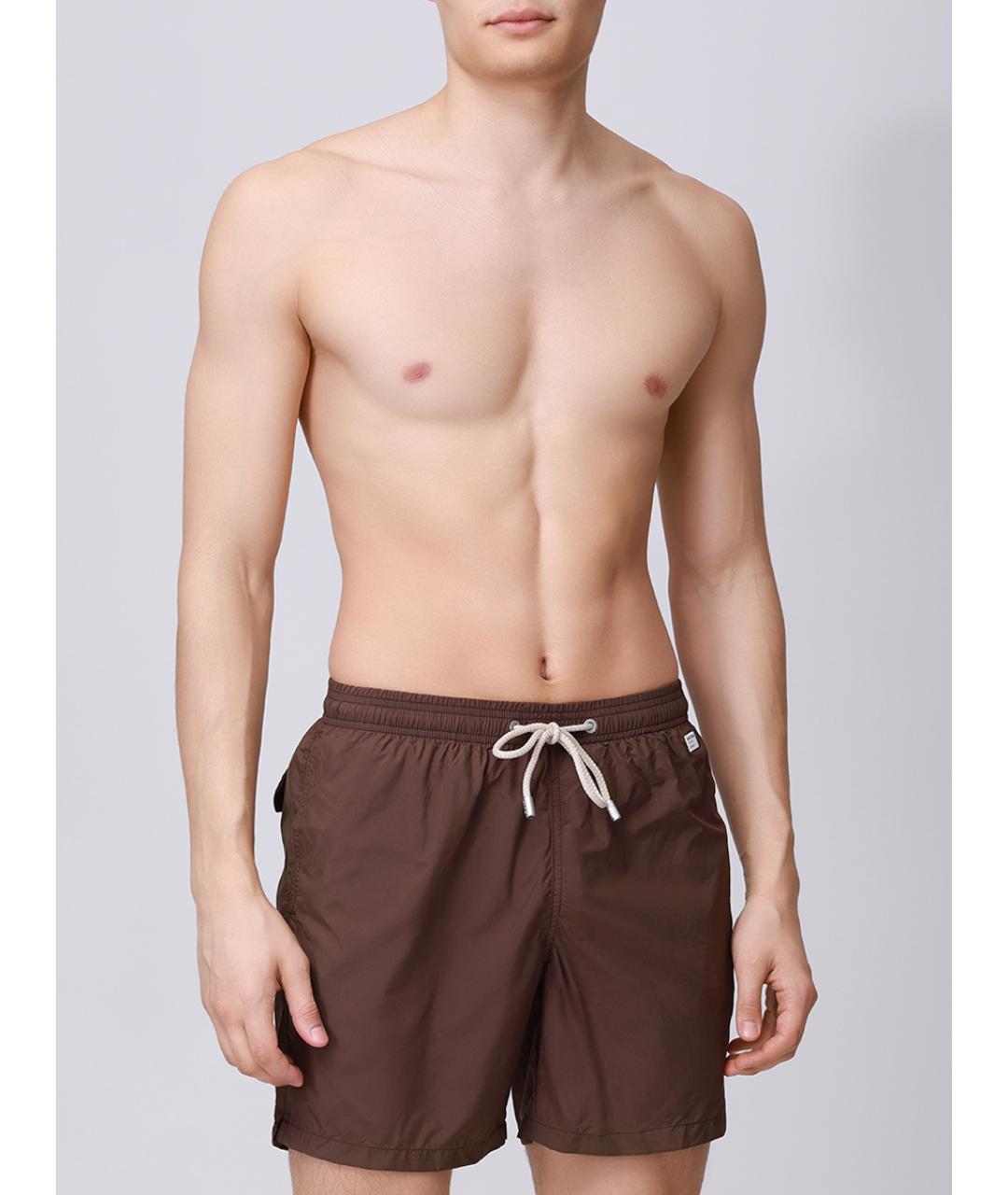 MC2 SAINT BARTH Коричневые полиамидовые шорты, фото 2