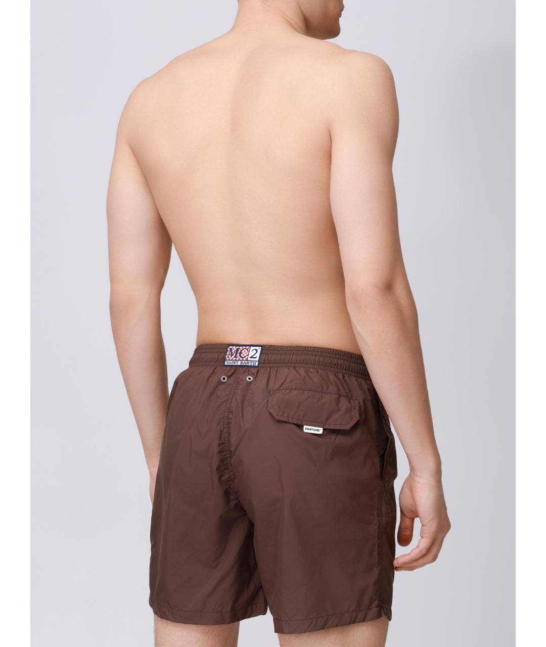 MC2 SAINT BARTH Коричневые полиамидовые шорты, фото 3